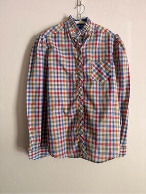 Women’s Multicolor Check Button-Up Shirt